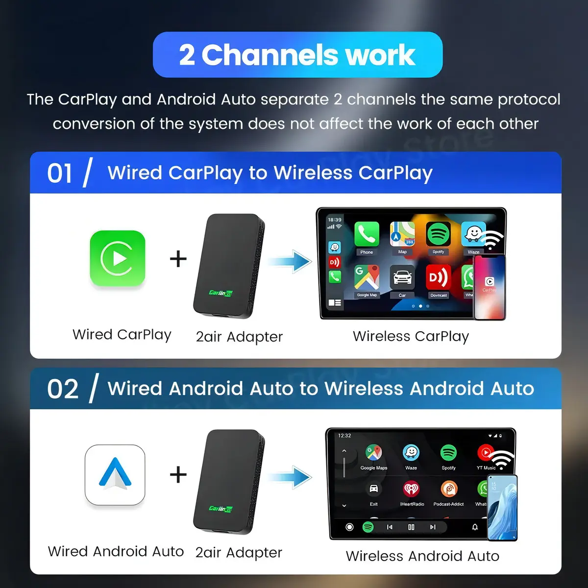 Carlinkit CPC200-2AIR — Adaptador Inalámbrico CarPlay + Android Auto — imagen 7