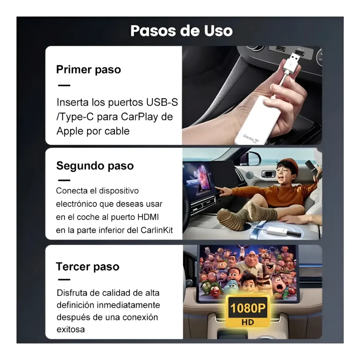 Carlinkit CPC200-HD2CP — Adaptador USB a HDMI con CarPlay — imagen 4
