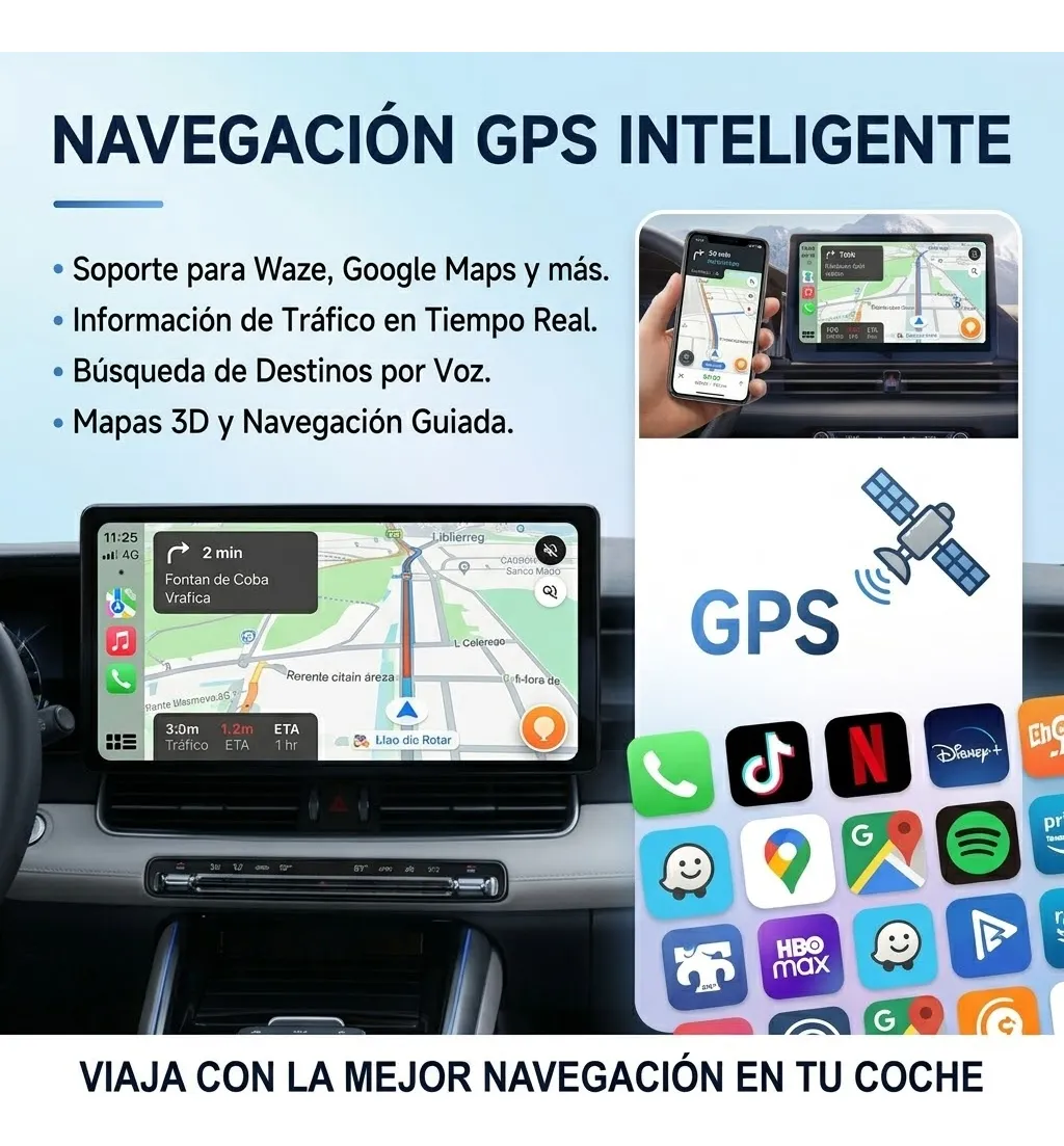 Carlinkit Tbox UHD — AI Box Android CarPlay + Android Auto | 4GB + 64GB — imagen 3