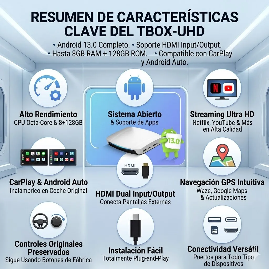 Carlinkit Tbox UHD — AI Box Android CarPlay + Android Auto | 4GB + 64GB — imagen 9